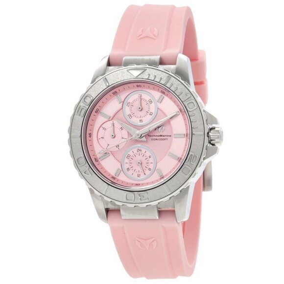 NWT Authentic Technomarine Sea Quartz Pink Dial Women's Watch - Picture 1 of 3